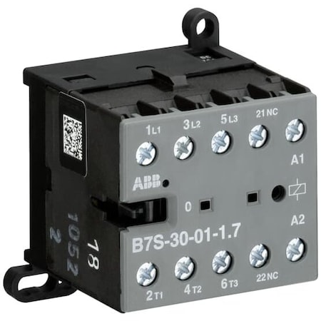 Abb B7S-30-01-1.7, 3P MINI CONTR, 24VDC, 1.7W, 1NC, PK 10 B7S-30-01-1.7